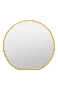 MirrorOutlet The Circulus Gold Framed Flat Bottom Circular Wall Mirror 84CM X 80CM