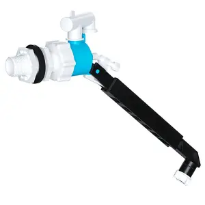 SPARES2GO Side Entry Ball Valve Toilet Cistern Filling Adjustable Float Arm Inlet (1/2")