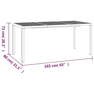 Berkfield Garden Table Anthracite 165x80x72 cm Steel