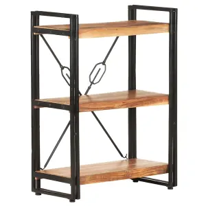 Berkfield 3-Tier Bookcase 60x30x80 cm Solid Acacia Wood