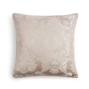 Catherine Lansfield Living Damask Jacquard 43x43cm Cushion Champagne Gold