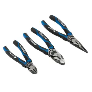 Draper Expert High Leverage Plier Set, Blue (3 Piece) 28033