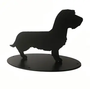 Sausage Dog Boot Scraper Silhouette - Steel - L23.5 x W34.9 x H21.6 cm