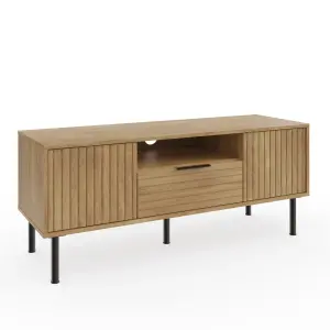 GFW Nervata TV Entertainment Unit Oak/Black