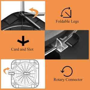 Costway Solar Pool Heater Pool Heating with Hose Solar Collector w/ Stands & Swivel Connection