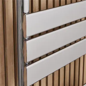 1200mm (H) x 600mm (W) - Chrome Vertical Bathroom Towel Radiator (Bath) - (1.20m x 0.6m) Depth 65mm