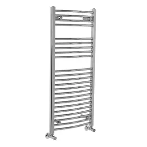 Right Radiators 1100x500 mm Bathroom Curved Heated Towel Rail Radiator Warmer Ladder Chrome