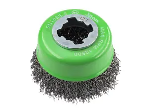 Faithfull 01075XL430 X-LOCK Wire Cup Brush 75mm M14x2, 0.30mm Stainless Steel Wire FAIWBC75SSXL