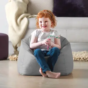 Veeva Kids Toddler Bean Bag Chair Grey Childrens Bean Bags