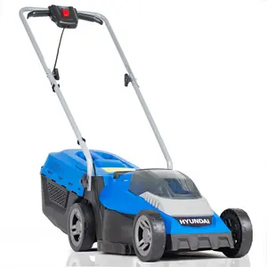 Hyundai 40V Lithium-Ion Cordless Battery Powered Roller Lawn Mower 33cm Cutting Width With Battery and Charger HYM40Li330P