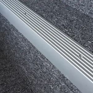 Anodised aluminium anti non slip stair edge nosing trim 900mm x 65mm x 42mm a32 silver