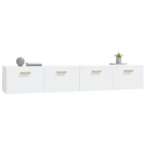 Berkfield Wall Cabinets 2 pcs White 100x36.5x35 cm Engineered Wood