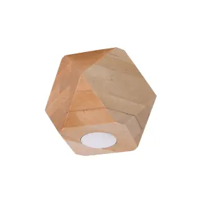 Woody Wood Natural 1 Light Classic Ceiling Light