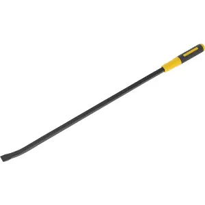 900mm Heavy Duty 25 degree Pry Bar with Hammer- Hardened Steel Shaft - Soft Grip