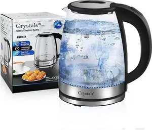 Electric Kettle Stainless Steel Cordless Jug 1.8L LED Overheat Protection 1500W