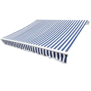 Berkfield Awning Top Sunshade Canvas Blue & White 500x300 cm