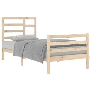 Berkfield Bed Frame Solid Wood 90x200 cm