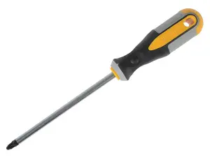 Roughneck PZ3 Pozidriv Screwdriver 150mm with Magnetic Tip and Soft Grip Handle