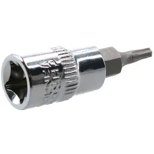 T10 1/4" Drive Tamper Proof Torx Star Bit 37mm Tamper Torx Chrome Vanadium Steel