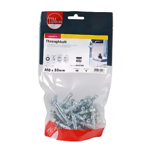 TIMCO Throughbolts Silver - M8 x 50