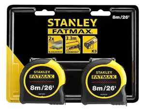 STANLEY - FatMax Classic Tape Twin Pack 8m/26ft (Width 32mm)