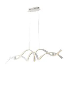 Luminosa Mystral Integrated LED Ceiling Pendant, White, 4000K