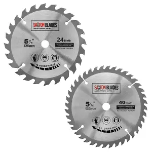 Saxton TCT135MXA TCT Circular Blade 135mm Pack A