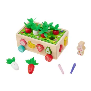 Colourful Montessori Toy Wooden Building Blocks for Kids Age 3+