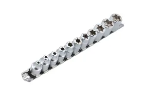 Laser 8475 11pc Flat Cut Star/Trx Socket Rail Set 3/8" Drive