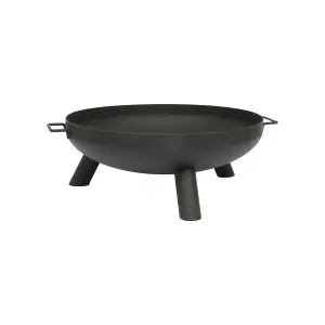 Hammer & Tongs Round Iron Fire Pit - 59.5cm - Black