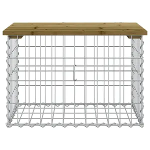 Berkfield Garden Bench Gabion Design 63x44x42 cm Impregnated Wood Pine