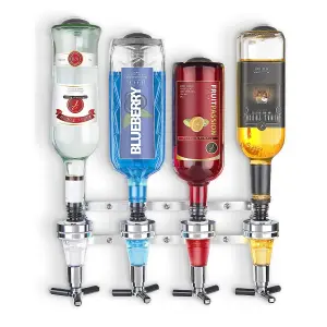 Original Products Final Touch Aluminium 4 Bottle Wall Mounted Drinks Dispenser