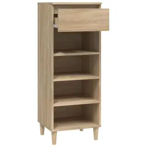 Berkfield Shoe Cabinet Sonoma Oak 40x36x105 cm Engineered Wood