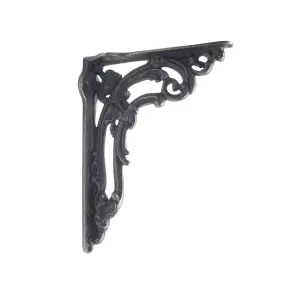 Oakcrafts - Pair of Victorian Scroll Leaf Shelf Brackets 150mm x 200mm