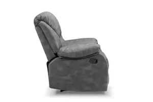 Enoch 1 Seater Recliner Armchair, Dark Grey Faux Leather