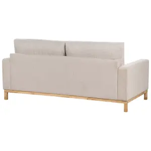 2 Seater Fabric Sofa Beige SIGGARD