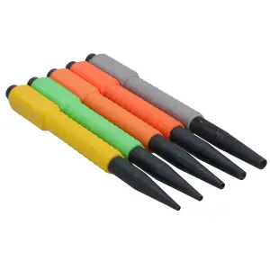 5pc Nail Punch Coloured Set 1.6 - 4.8mm Soft Grip Hollow End Steel