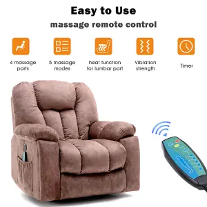 Power Massage Lift Recliner Chair with Heat & Vibration for Elderly, Heavy Duty and Safety Motion Reclining Mechanism