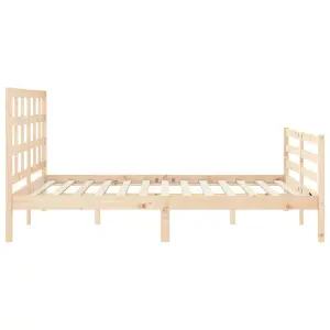 Berkfield Bed Frame with Headboard 160x200 cm Solid Wood