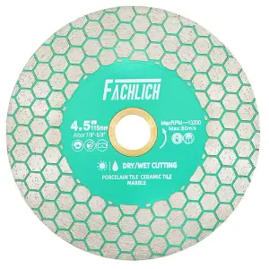 FACHLICH diamond tile cutting disc grinding disc 115mm 22.2 bore