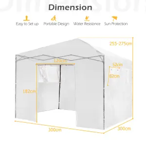 Costway Portable Garden Greenhouse Outdoor Mini Walk-in Greenhouse w/ PE Cover