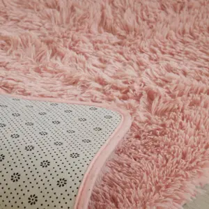 Fluffy Rug Anti-Slip Plain Shaggy Floor Mat