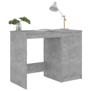 Berkfield Desk Concrete Grey 100x50x76 cm Engineered Wood