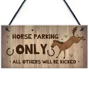 Red Ocean Horse Sign Funny Sign For Stables Signs About Horses Beware Horses Sign Gift