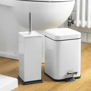 Harbour Housewares - Square Toilet Brushes - White - Pack of 2