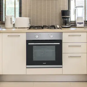 60cm Steel Integrated Electric Oven with Fan and Grill - 55L Capacity