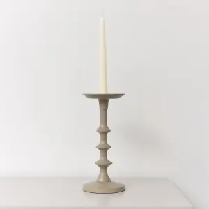 Melody Maison Taupe Candle Holder - 26.5cm