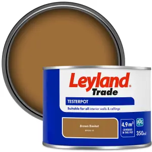 Leyland Trade Vinyl Matt Walls & Ceilings Emulsion Paint Brown Basket (PPG16-15) 350ml Tester