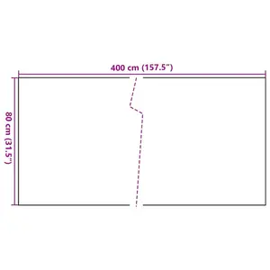 Charrie Polyethylene Balcony Privacy Screen Black / 400cm W x 80cm D