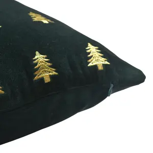 Green & gold Christmas tree Indoor Christmas Cushion (L)43cm x (W)43cm